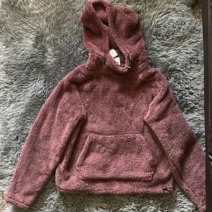 Pink (Viktorias secret) purple fuzzy hoodie